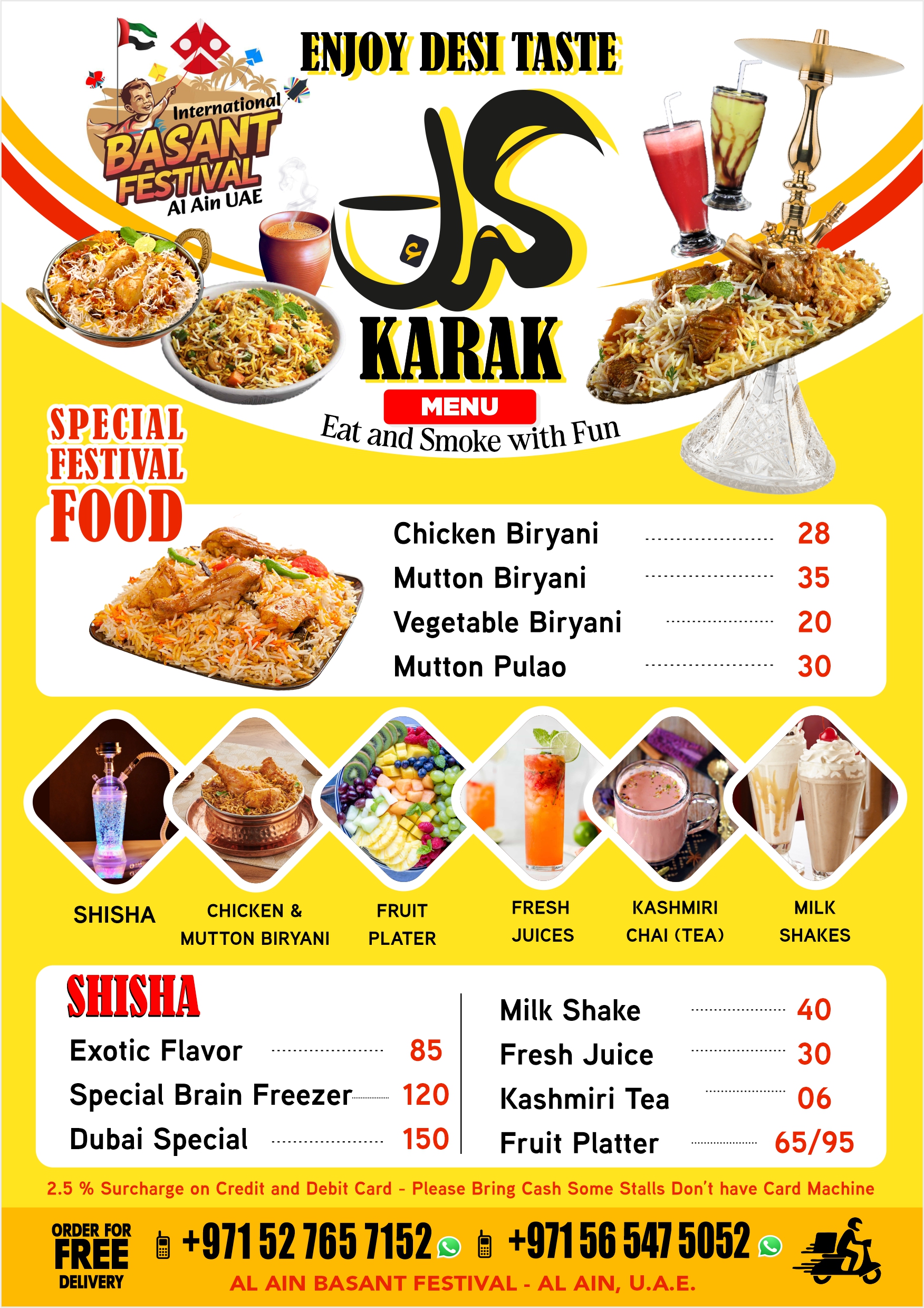 Karak Flyer Menu Design